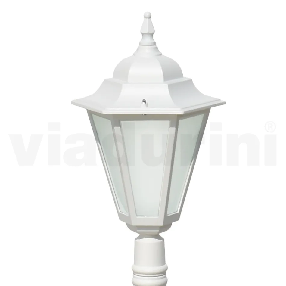 Lampă de exterior vintage din aluminiu alb Made in Italy - Terella Viadurini