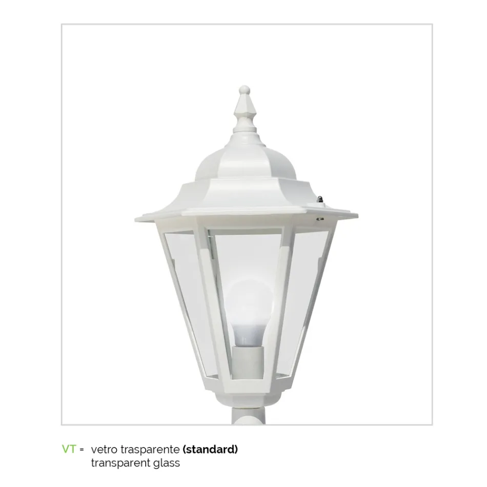 Lampă de exterior vintage din aluminiu alb Made in Italy - Terella Viadurini