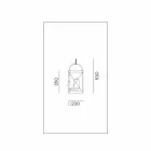 Lanternă de perete cu lumânare de design clasic din alamă - Lanternă de Il Fanale Viadurini