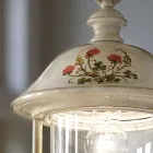 Lanternă de exterior cu suspendare din aluminiu pictat manual - Bari Viadurini