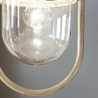 Lanternă de exterior cu suspendare din aluminiu pictat manual - Bari Viadurini