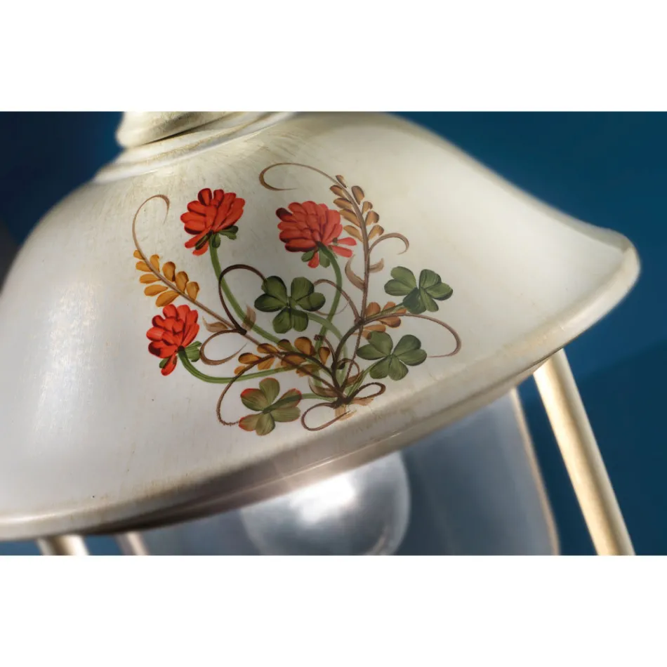 Lanternă de exterior cu suspendare din aluminiu pictat manual - Bari Viadurini