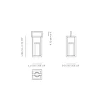 Lanternă de exterior cu structură din aluminiu negru Made in Italy - Eve Viadurini