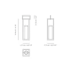 Lanternă de exterior cu structură din aluminiu negru Made in Italy - Eve Viadurini