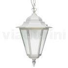 Lanterna de exterior vintage din aluminiu alb Made in Italy - Terella Viadurini