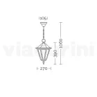 Lanterna de exterior vintage din aluminiu alb Made in Italy - Terella Viadurini