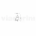 Wall lanterna din aluminiu din Italia, Aquilina Viadurini