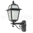 Lanterna de gradina din aluminiu antracit si sticla sablata - Elric Viadurini