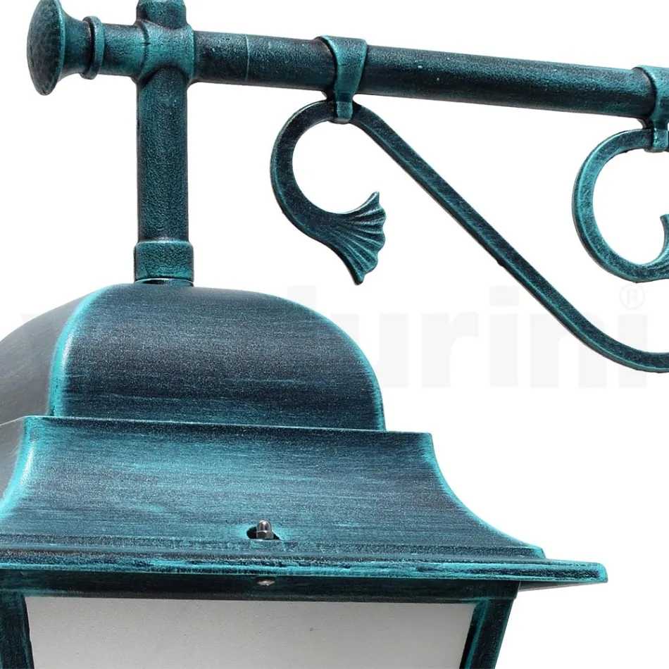 Lanterna de perete de exterior din aluminiu si sticla sablata - Alchimist Viadurini