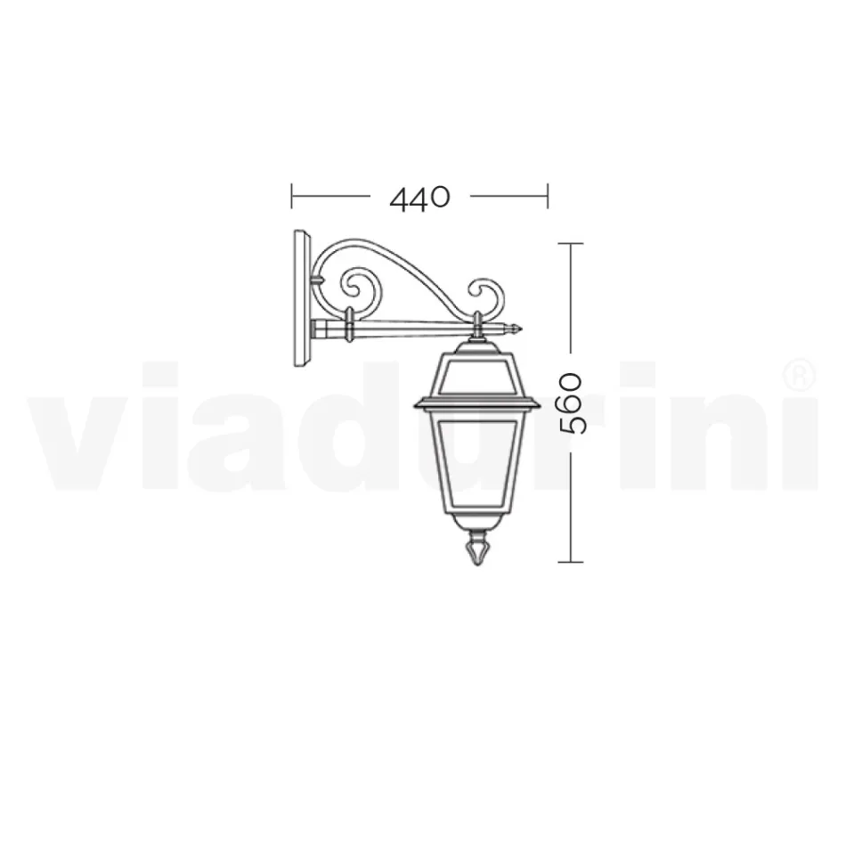 Lanterna de exterior din aluminiu antracit si sticla Made in Italy - Elric Viadurini