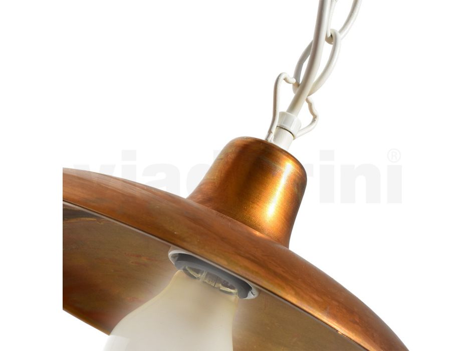 Lanterna de exterior vintage din aluminiu si alama Made in Italy - Adela Viadurini