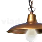 Lanterna de exterior vintage din aluminiu si alama Made in Italy - Adela Viadurini