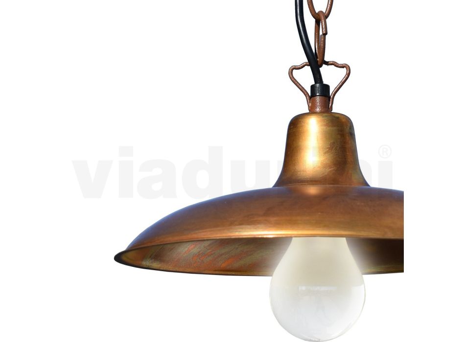Lanterna de exterior vintage din aluminiu si alama Made in Italy - Adela Viadurini