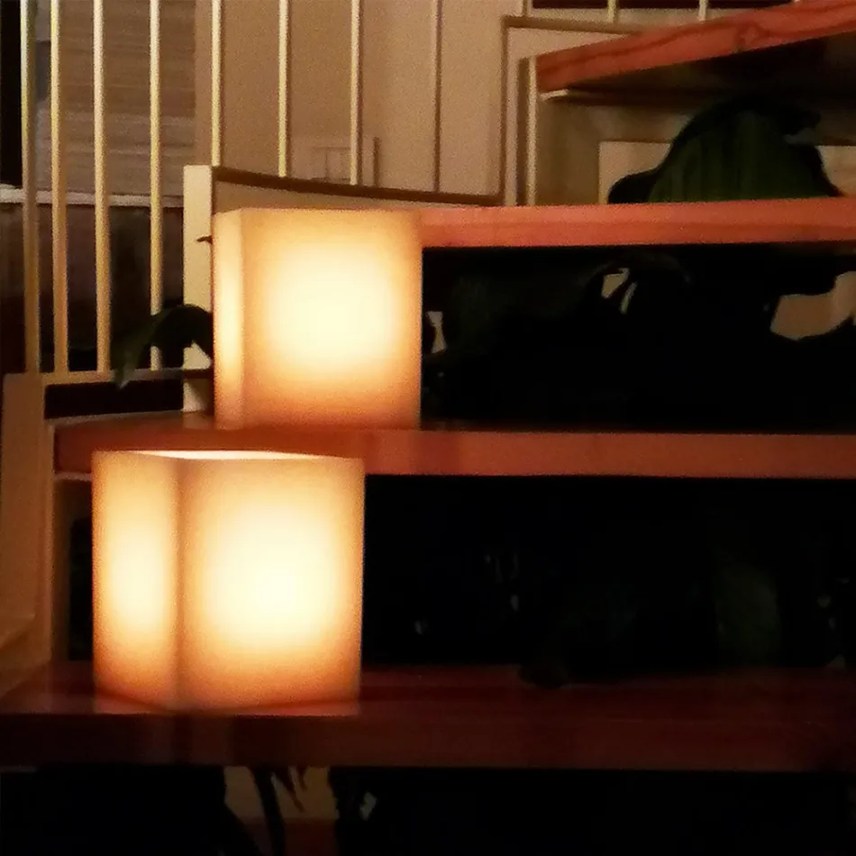 Lanternă parfumată din ceară cu efect zgâriat cu caniculă Made in Italy - Famme Viadurini