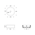 Lavoar ceramic de blat 40x40 cm în diverse culori, fabricat în Italia - Fetiță Viadurini