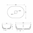 Lavoar 45x32cm blatul de ceramica Italia Steaua a făcut, design modern Viadurini