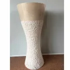 Coloană albă în piatră naturală Iris, piesă unică Viadurini