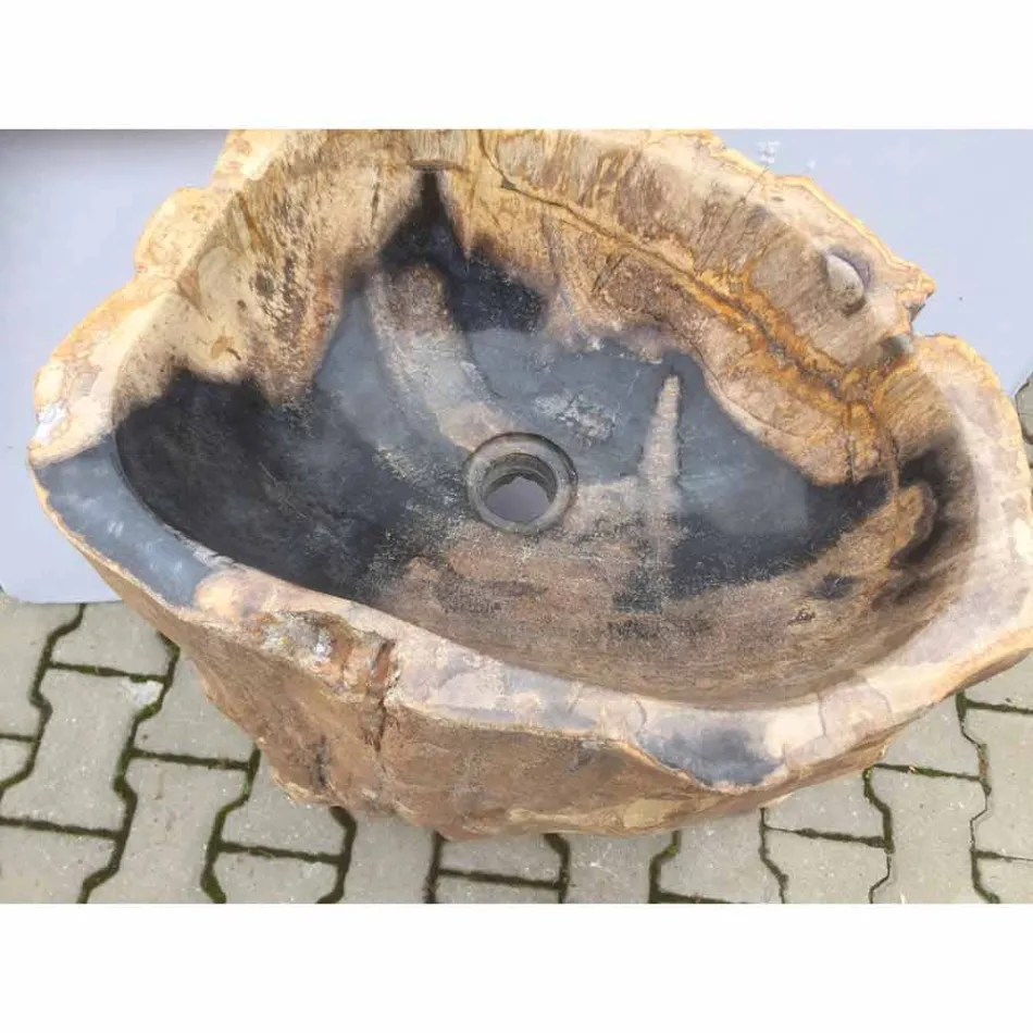 Design chiuveta piedestal in piatra naturala Ley, manual Viadurini