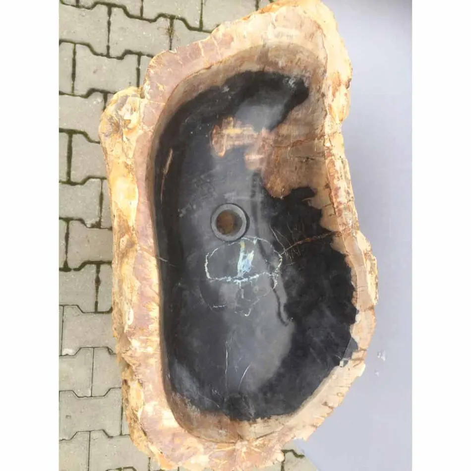 Design chiuveta piedestal in piatra naturala Ley, manual Viadurini