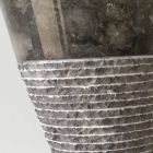 Piedestal chiuvetă din piatră naturală gri închis Fara, piesă unică Viadurini