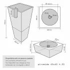 Chiuveta Coloana Piramida Natural Stone Bej Nias Viadurini