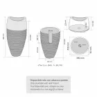 Chiuveta Coloana sferică Piatra naturală a fumului Gili Viadurini