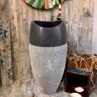 Chiuveta Coloana sferică Piatra naturala negru Gili Viadurini