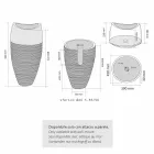 Chiuveta Coloana sferică Piatra naturala negru Gili Viadurini