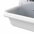 Lavoar dublu perete bazin în alb modern, Andy ceramice Viadurini