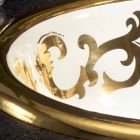 Built-in lavoar decorate în argila de foc și aur făcut în Italia, Otis Viadurini