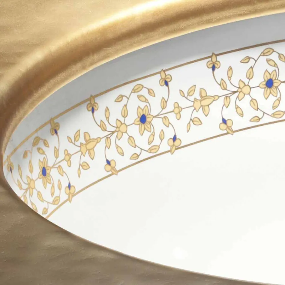 Design baroc construit în chiuvetă în lut de foc făcut în Italia, Aegean Viadurini