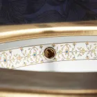 Design baroc construit în chiuvetă în lut de foc făcut în Italia, Aegean Viadurini