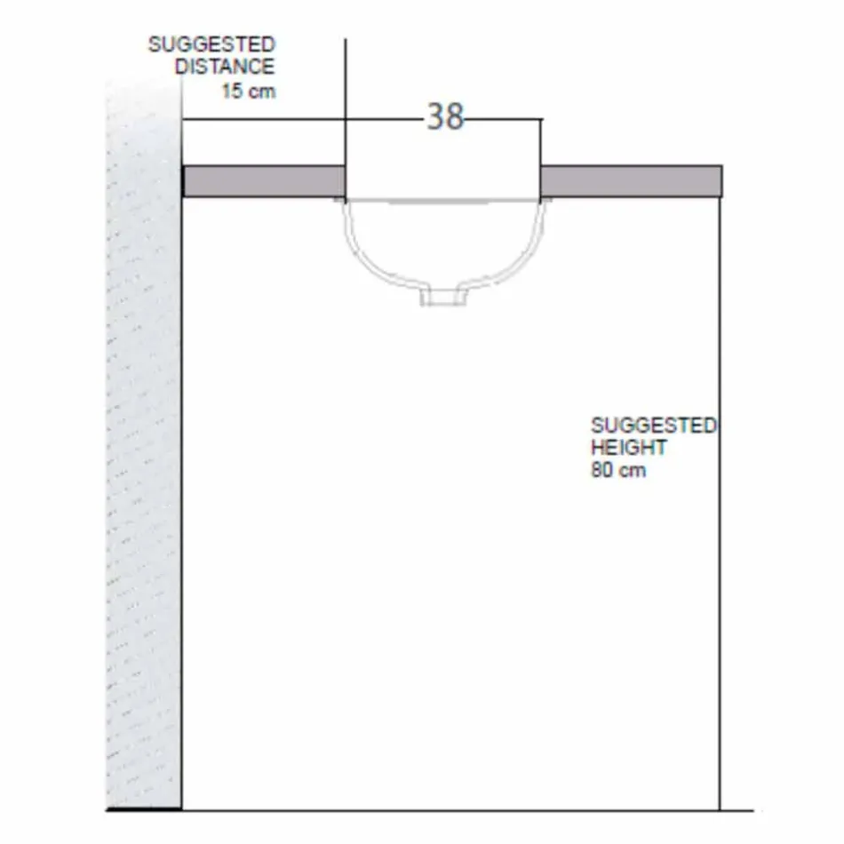 Design baroc construit în chiuvetă în lut de foc făcut în Italia, Aegean Viadurini