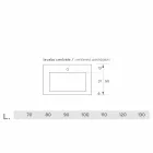 Modernă chiuvetă de suspensie din Luxolid din Italia, Ruffano Viadurini