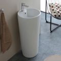 Lavoar modern rotund independent din ceramică albă - Papavero