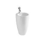 Chiuvetă rotundă ceramică independentă cu design modern - Papavero Viadurini