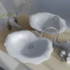 Chiuveta de design modern, în formă de frunză de Faruglium Viadurini