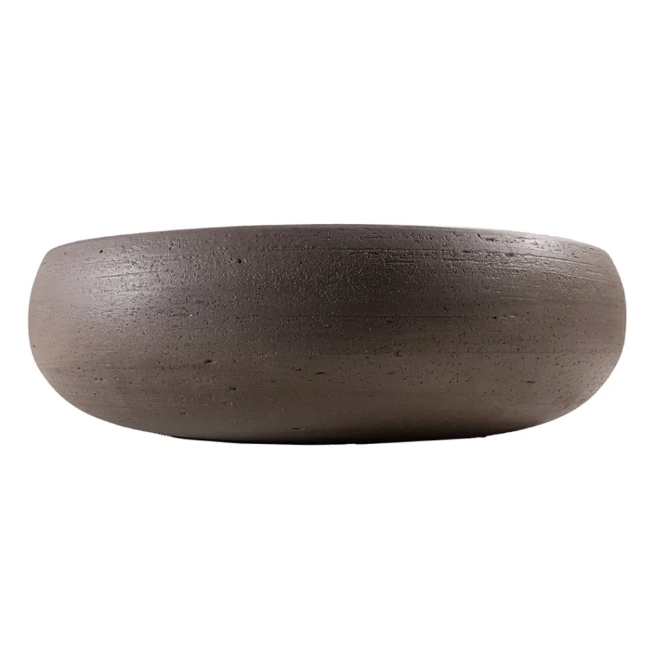 Lavoar pentru baie pe blat din argilă refractară Made in Italy - Diego Viadurini