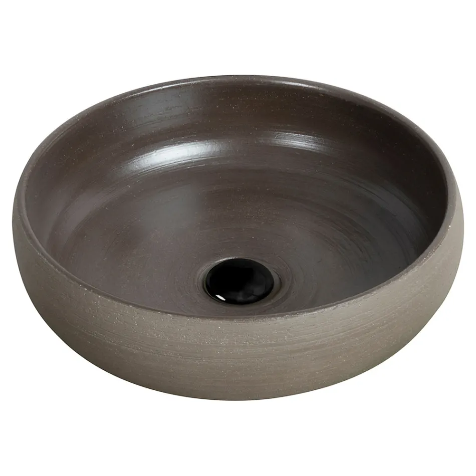 Lavoar pentru baie pe blat din argilă refractară Made in Italy - Diego Viadurini