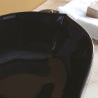 Chiuvetă de baie din ceramică lucioasă, fabricată în Italia - Oscar Viadurini