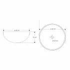 Lavoar de baie pe blat în formă de piatră rotundă cu nisip - Cerasolo Viadurini