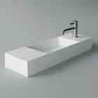 Lavoar de baie pe blat sau pe perete din ceramică Made in Italy - Act Viadurini