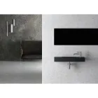 Lavoar de baie pe blat sau pe perete din ceramică Made in Italy - Act Viadurini