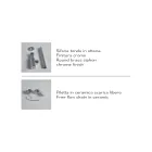 Lavoar de baie pe blat sau pe perete din ceramică Made in Italy - Act Viadurini