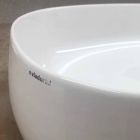 Lavoar de baie cu blat oval în ceramică colorată fabricată în Italia - lanț Viadurini