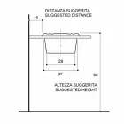 Chiuveta de baie încastrată în porțelan și aur fabricată în Italia, Santiago Viadurini