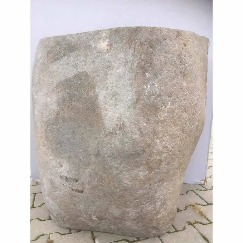 Design baie chiuveta din piatra naturala Marea, piesa unica Viadurini