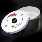 Lavoar de baie cu design alb din lut refractar Made in Italy - Tatiana Viadurini