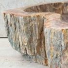 Design baie chiuveta din lemn fosil Star mini, bucată unică Viadurini