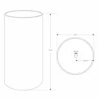 Lavoar de baie independent în rășină albă cu formă cilindrică - Libertine Viadurini